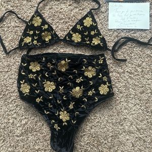 Oceanus swim embroidery and velvet